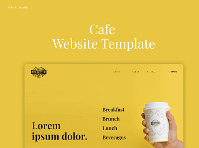 Cafe - Website Design Template figma ui ux design visual design website design website development