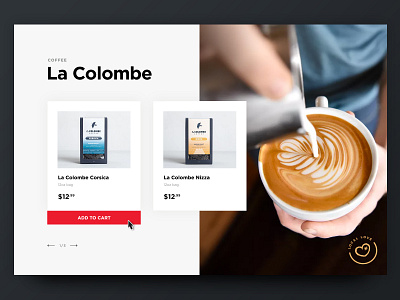 Featured Coffee Brand add to cart coffee ecommerce product website website design