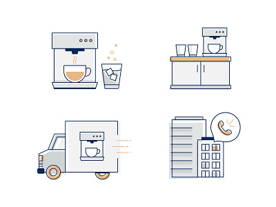 Office Break Room Icons break room coffee icons iconset illustration lineart office outline
