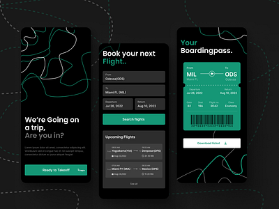 Boarding Pass UI concept