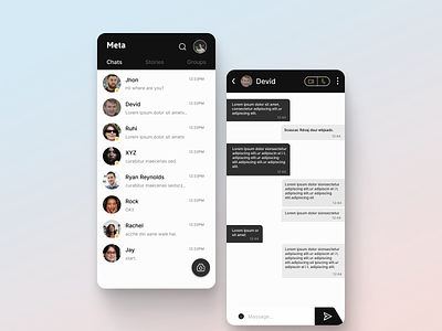 Chatting App UI Concept branding chatting app ui design conversation design message minimal ui ux