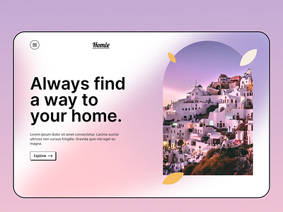Simple Landing Page With Gradient art color design gradient graphic design home home page landing page minimal typography ui ux