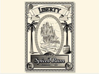 Liberty Rum Label