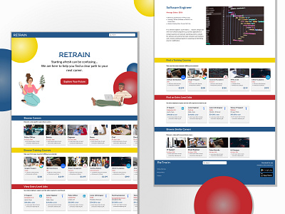 ReTrain - Website to find a new career figma website