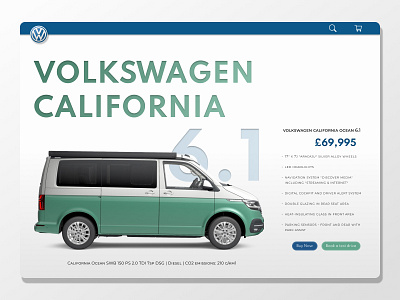 VW California Ocean 6.1 Product Page product design product page sales page ux ux design web design
