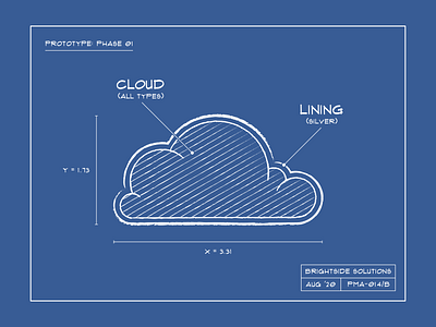 Silver Lining Blueprints adobe illustrator apparel design blueprints clouds every cloud illustration look on the bright side pma silver lining t shirt design vector vector art vector illustration