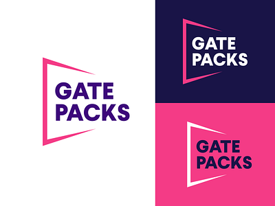 GATEPACKS Digital Agency Logo agency branding creative digital graphic design logo minimal motion graphics purple ui