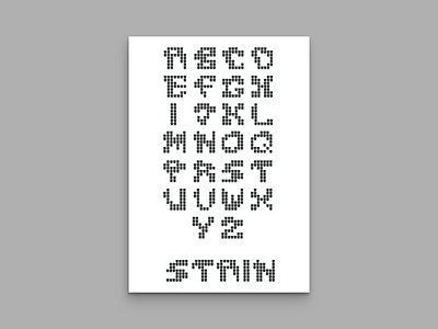 Modular Font - Stain alphabet font font design fonts modular font type type design typeface typefaces typography