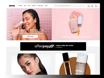 Kosmatics homepage design app branding cosmetics design e commerce shop flat ui ux web web design website