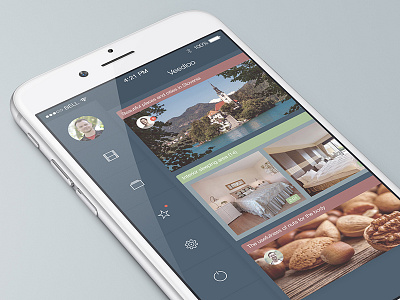 Veedloo app - concept video service app application design flat icons ios iphone mobile ui ux