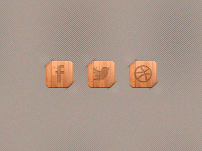 Social Icons dribbble facebook icon icons noise pattern shadow social texture twitter