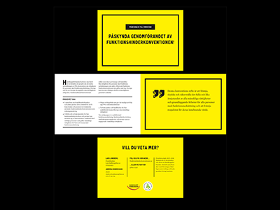 Folder about disability project folder graphic typography yellow