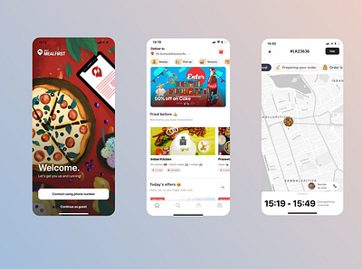 Eat MealFirst User app branding design typography ui ux