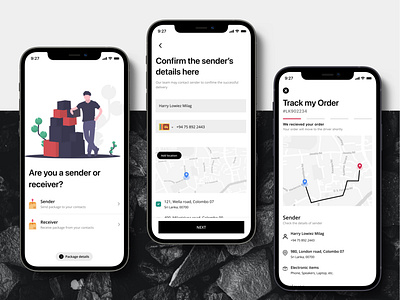 Goods Delivery app branding design ui ux