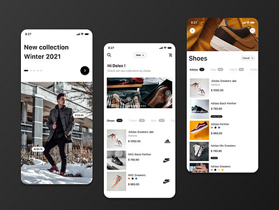 Fashion M-Commerce app design ui ux