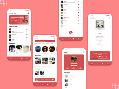 Music Player App design flat mobile app design music app music player app ui ux