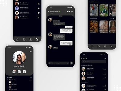 Social Chatting App Dark Mode