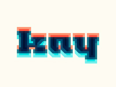 Kay logo 01 486 blue cyan kay kay486 logo logotype offset red text typography