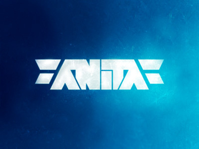 Anita blue calculator logo typography