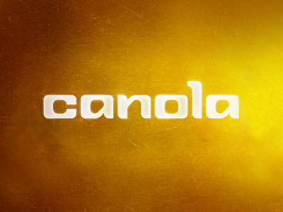 Canola calculator logo typography yellow