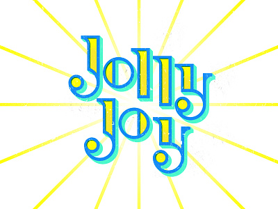 Jolly joy blue typography yellow