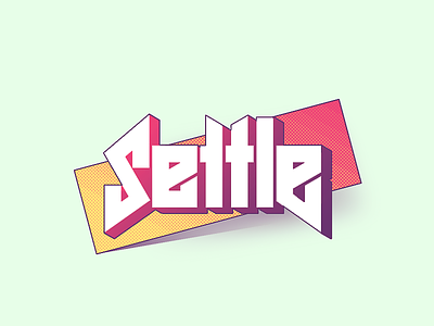 Settle logo aesthetics custom funk funky groov groovy logo summer vapor vaporwave wave