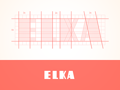 Elka construction logo logotype red soft colors