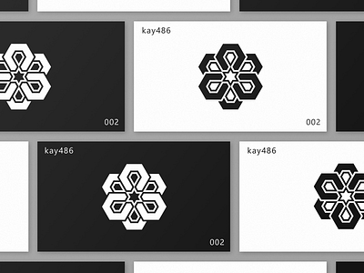 002 logo abstract black black white clean design hexagon hexagonal icon logo mark simple symbol symetric symetry white