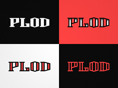 PLOD lettering branding clean font icon letter lettering logo logotype red simple text typography wordmark