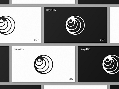 007 logo abstract black black white clean design icon logo mark round simple symbol symetric symetry white