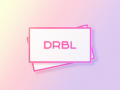 DRBL lettering branding bubble gum clean dribbble font icon letter lettering logo logotype pastel pastel color pink simple text typography wordmark