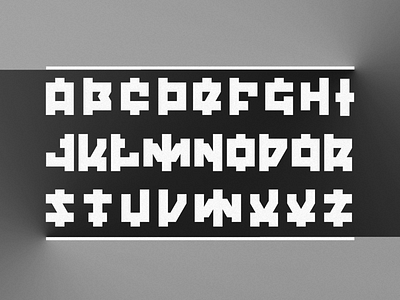 Tremor font basic black white black and white black white blocky font grayscale letter lettering typography