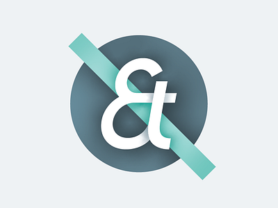 Et Tu? ampersand art clean depth design digital flat illustration modern typography vector
