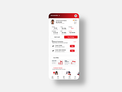 Redesign mobile apps Telkomsel design illustration typography ui ux