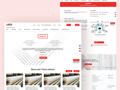 Industrial BTG website redesign design ui ux website