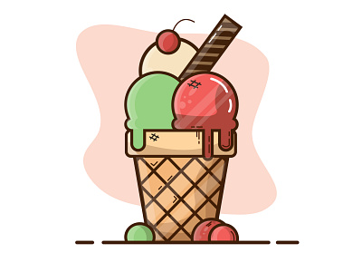 Icecream animation art branding design graphic design illustration illustrator logo minimal