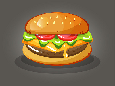 Burger animation art branding design flat graphic design illustration illustrator logo vector
