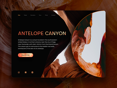 Antelope Canyon site design figma site ui ux web web design
