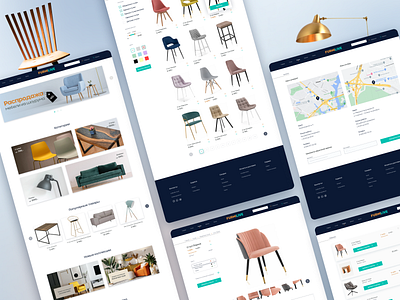 The concept of an online furniture store FURNILIVE design figma site ui ux web web design