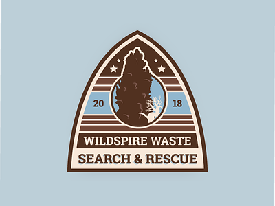 Wildspire Waste SAR Badge badge desert illustration mhw monster hunter world retro video game
