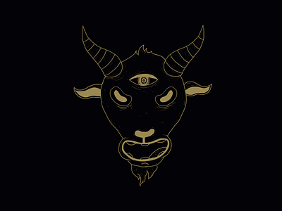 Goats are pretty rad character design dark goat illustration satanic vector