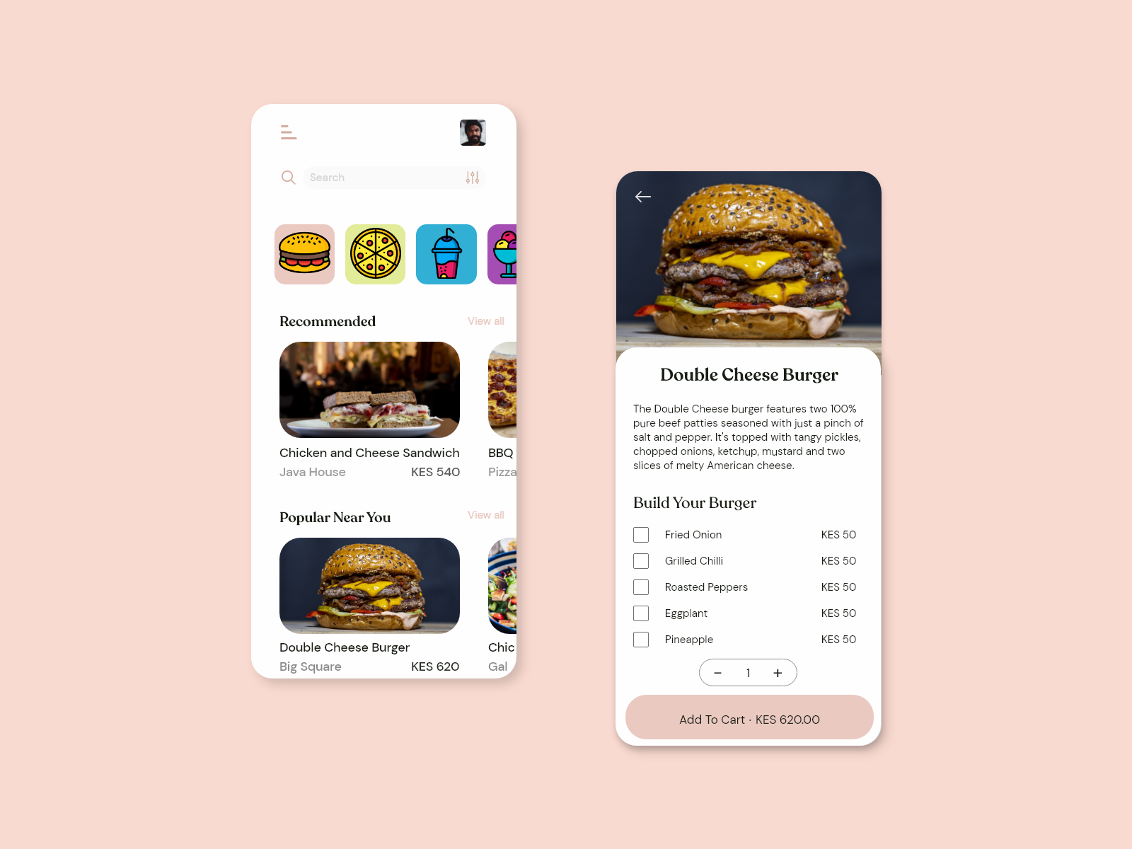 Food App Design by Abdulwaheed Musa on Dribbble