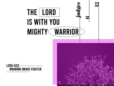 judges 6v12 tree 01 bible bible design bible verse design illustration illustrator pink praise typography vector worship