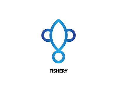 Fishery logo concept animal animal logo brand branding design fish gradient gradient logo graphic design icon illustration illustrator line logo new logo vector