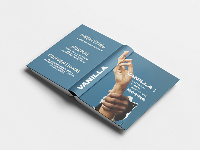 Vanilla Book book book cover branding design graphic design illustration illustrator minimalistic mock up mockup packaging photoshop plain simple typography vanilla vector