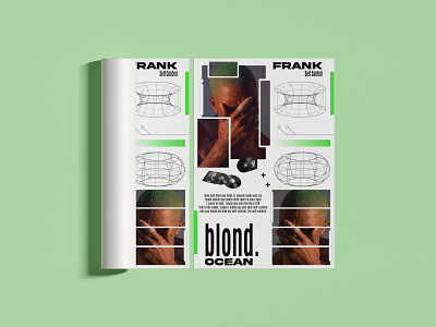 Frank Ocean - Blond 3d album album cover creative design design inspiration download frank ocean gradient graphic design green illustrator minimal mockup music photoshop poster poster design typography vector
