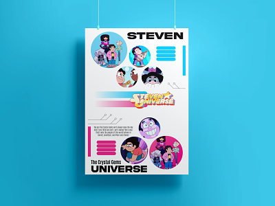 Steven Universe poster cartoon colourful creative design design inspiration download graphic design icon illustration illustrator logo mock up modern photoshop playful poster typography vector