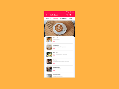 Coffee app app branding design ui ux web