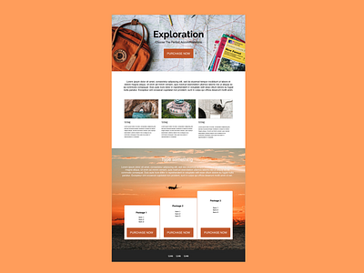 Exploration landing page app design flat graphic design minimal ui ux web website