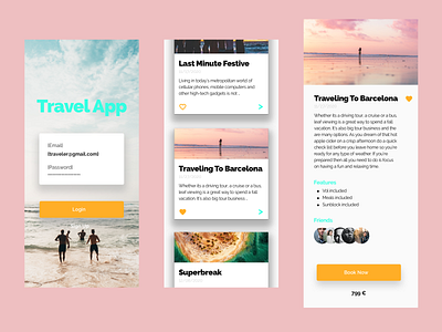 Travel app app art design flat graphic design ui ux web website